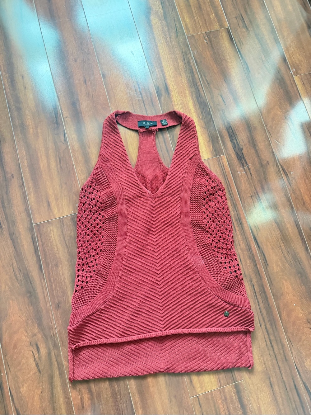 Ted baker London Rust Red Knit Racerback Tank